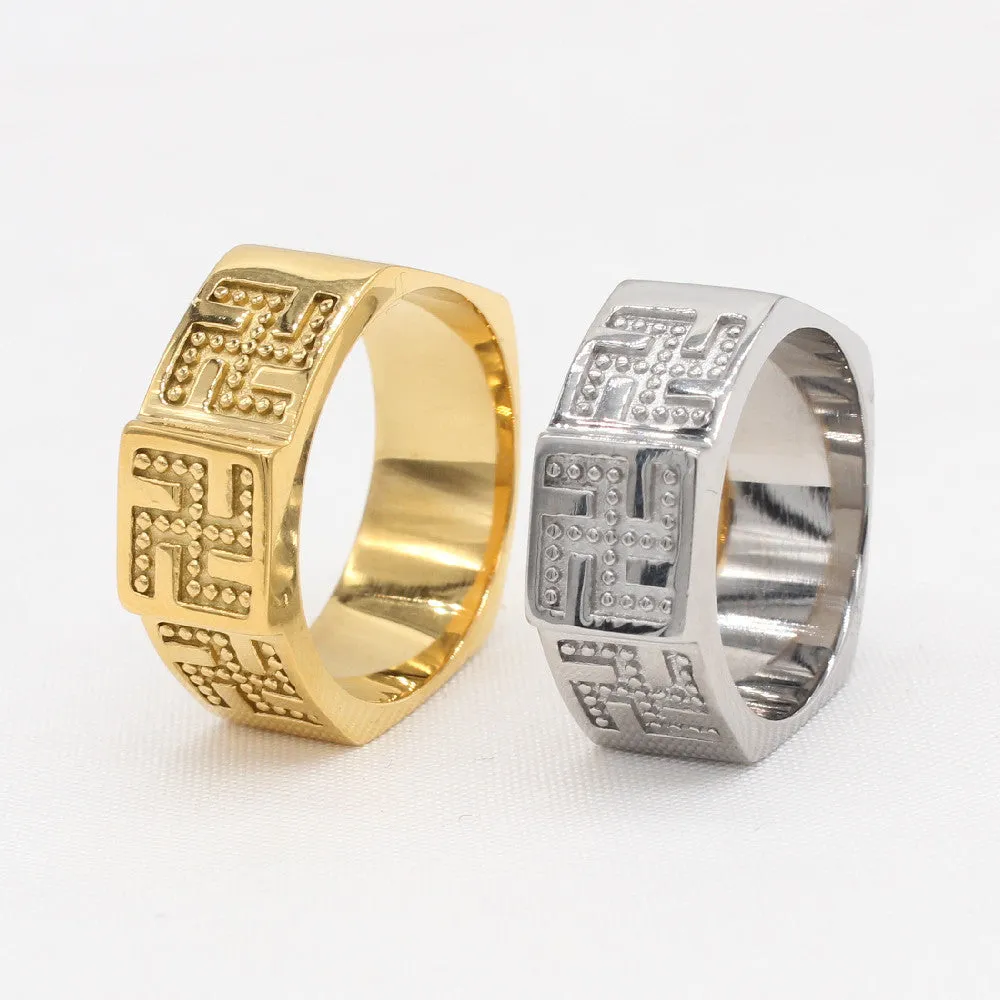 Personalized Retro Titanium Steel Rings for Men and Women – European and American Style Wholesale Jewelry