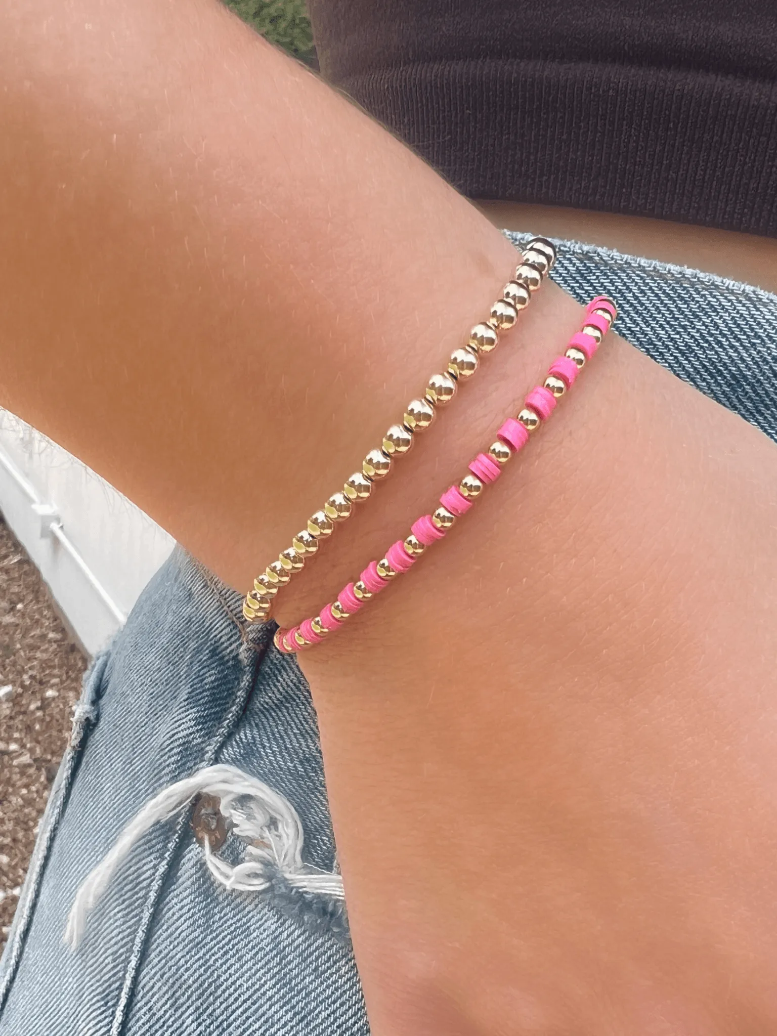 Pink Everyday Stretch Bracelet Set