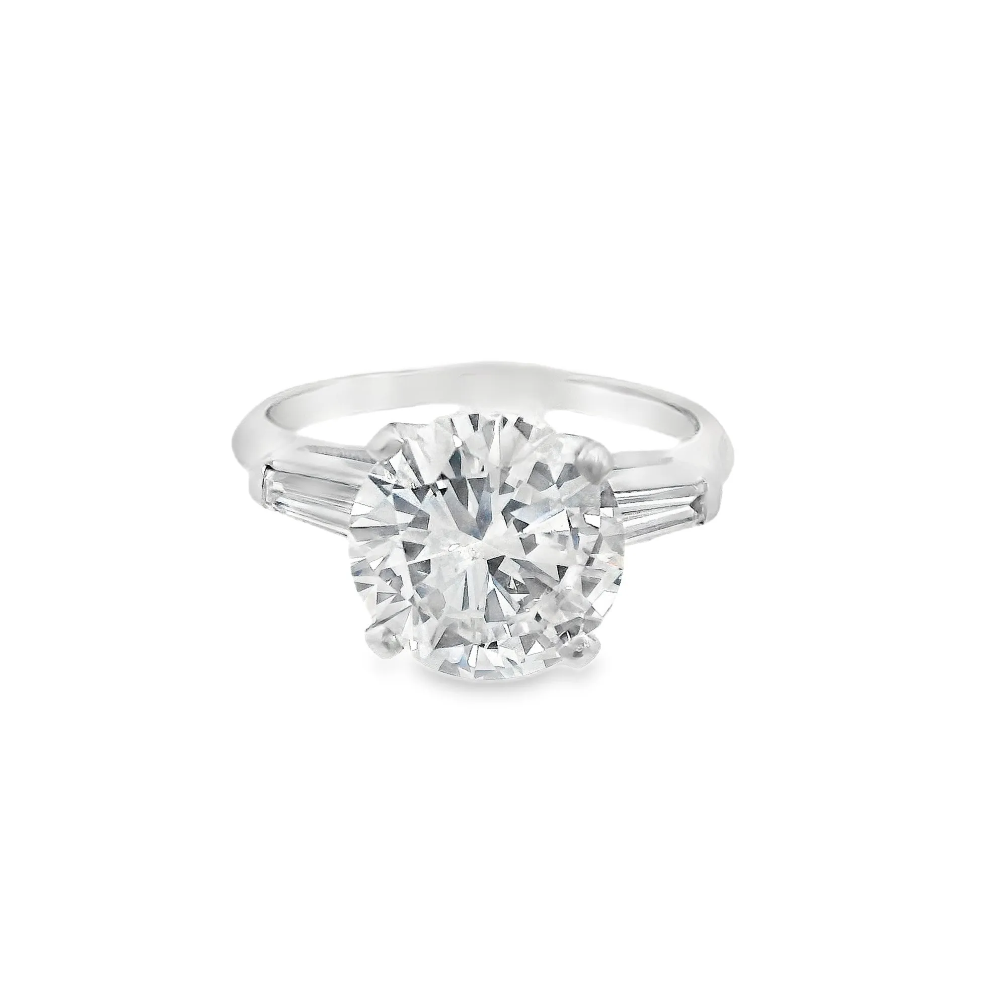 Platinum Round Diamond 2.48Ct Solitaire Engagement Ring