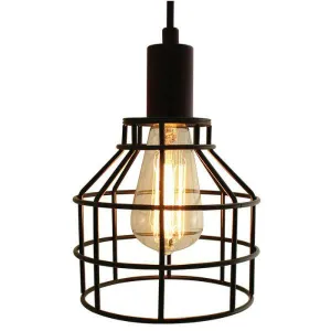 Plug-In Cage Pendant Lamp - 15 ft. Cord and On/Off Switch