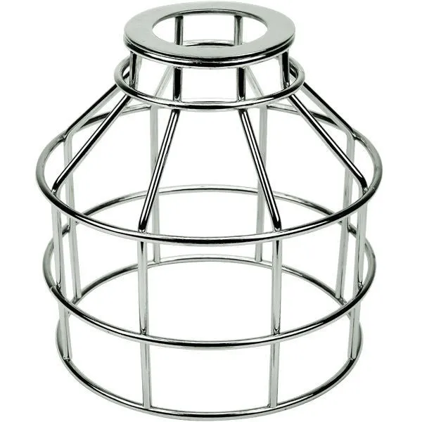 Plug-In Nickel Cage Pendant Lamp - 15 ft. Clear Cord and On/Off Switch