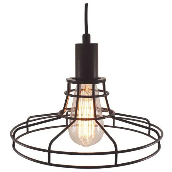 Plug-In Wide Cage Pendant Lamp - 15 ft. Cord and On/Off Switch