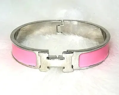 Popular Pink & Silver H New Design Trendy Red Ladies Bangle Gift