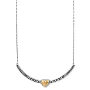 Pretty Tough Bold Heart Bar Necklace - JM7473