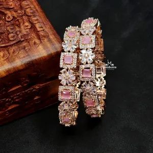 Rose Gold Pink AD Zircon (CZ) Bangle