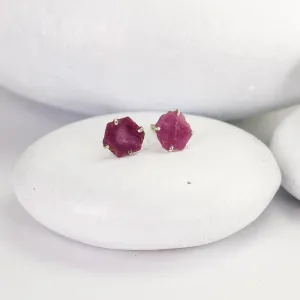 Ruby Slice Stud Earrings