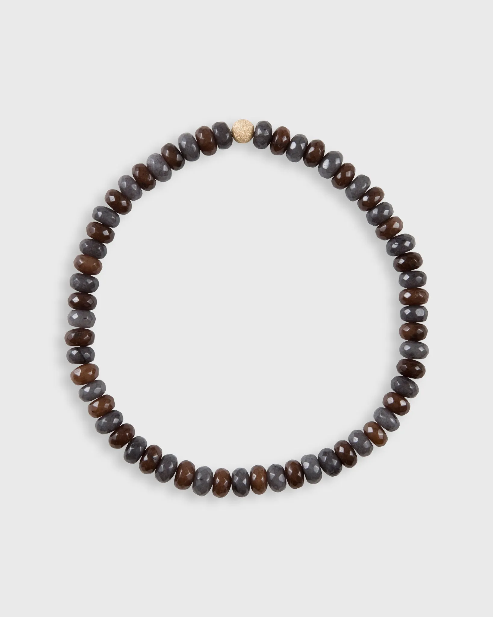 Semi Precious Beaded Choker in Latte