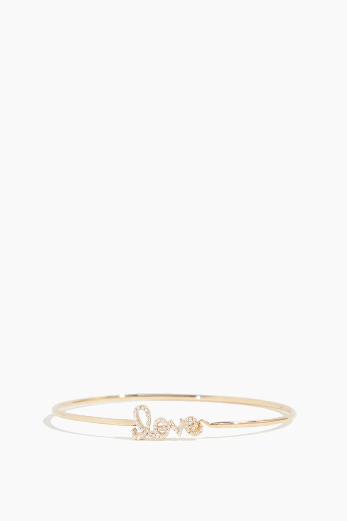 Small Love Wire Bangle in 14k Yellow Gold