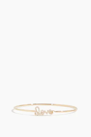 Small Love Wire Bangle in 14k Yellow Gold