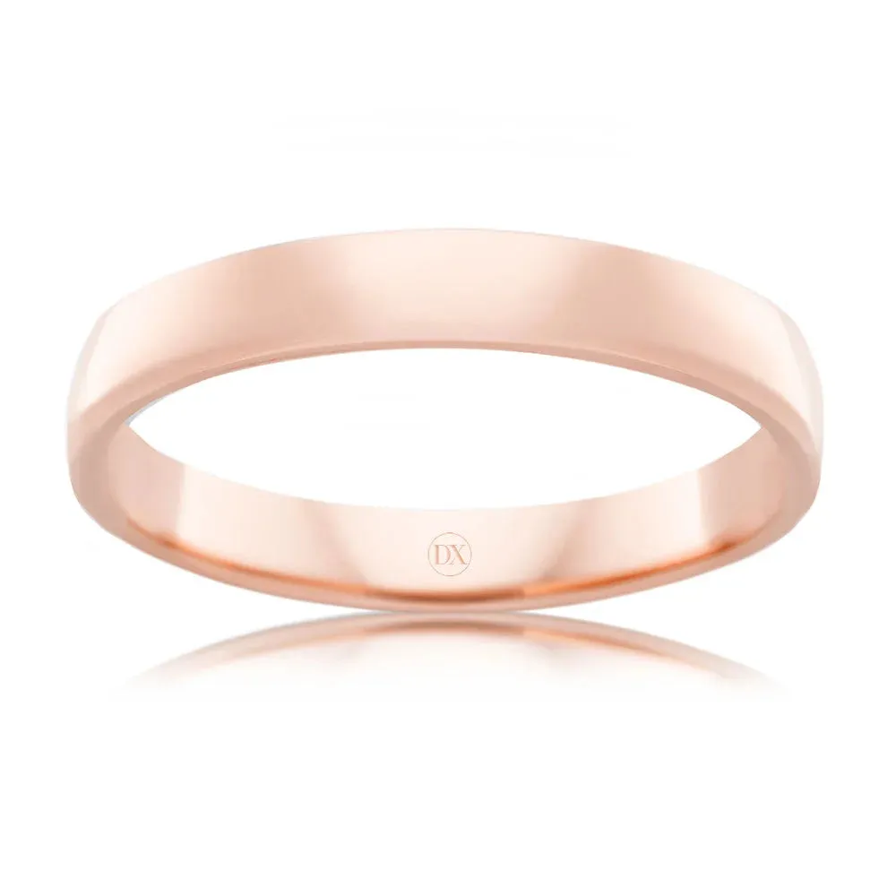 Soft Dome 3mm - 9ct Rose Gold