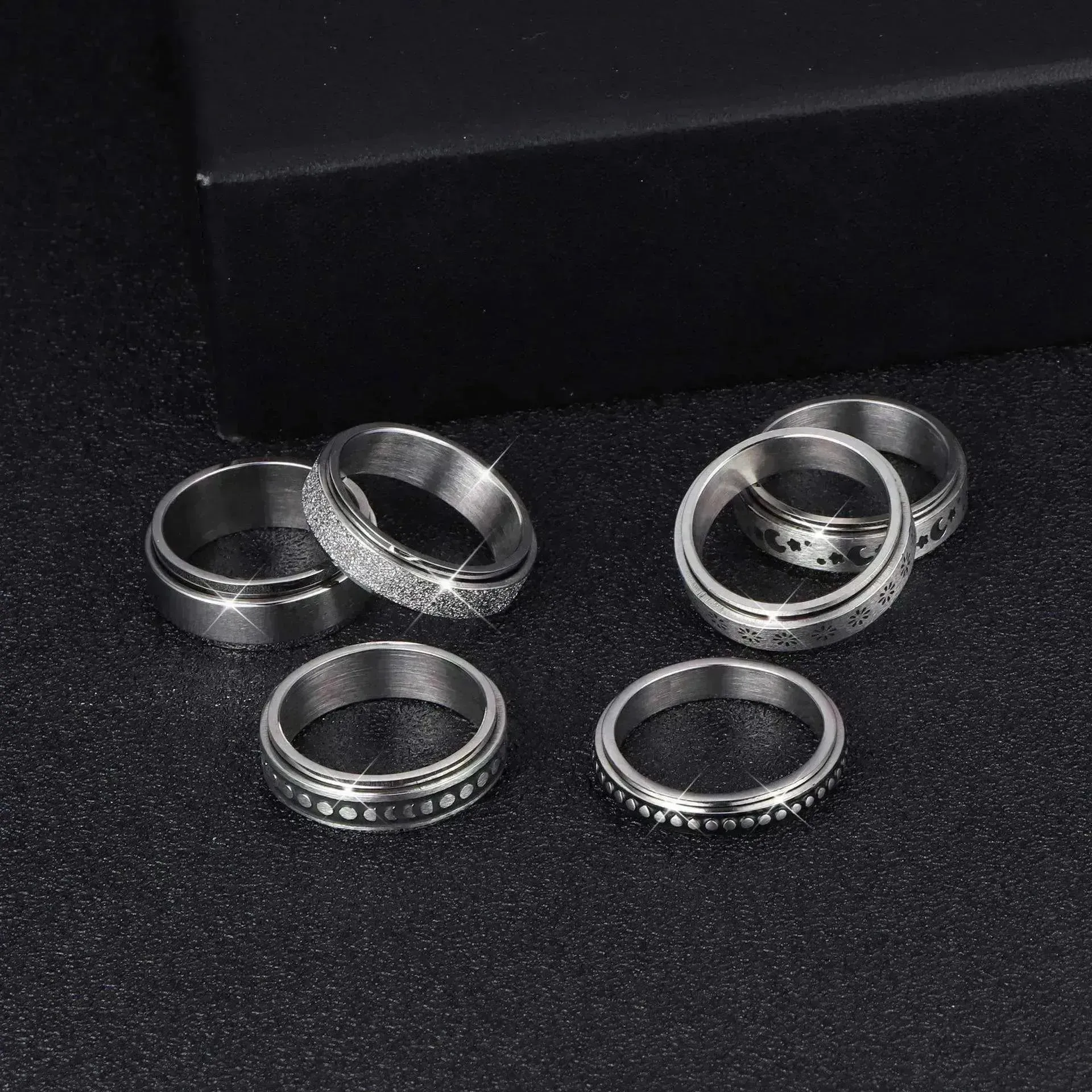 Stainless Steel Rotatable Elegant & Relieve Anxiety Rings