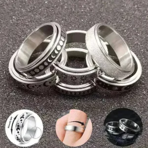 Stainless Steel Rotatable Elegant & Relieve Anxiety Rings