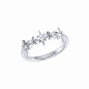 Starry Lane Diamond Ring in Sterling Silver