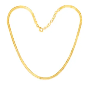 Sterling Silver Gold Plated Fancy 40cm Choker Chain