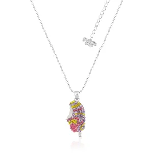 Streets Paddle Pop White Gold Plated Rainbow Crystal Pendant On 45 7cm Chain