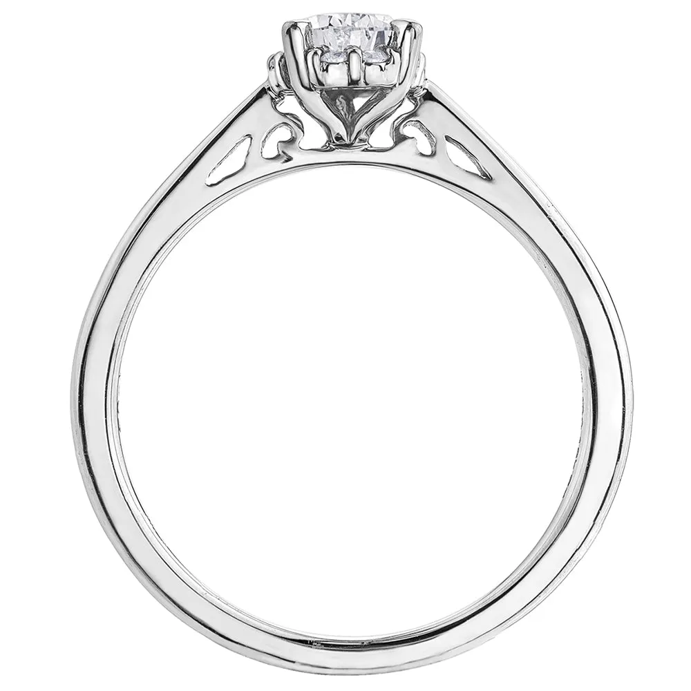 Stunning Pear Solitaire Engagement Ring