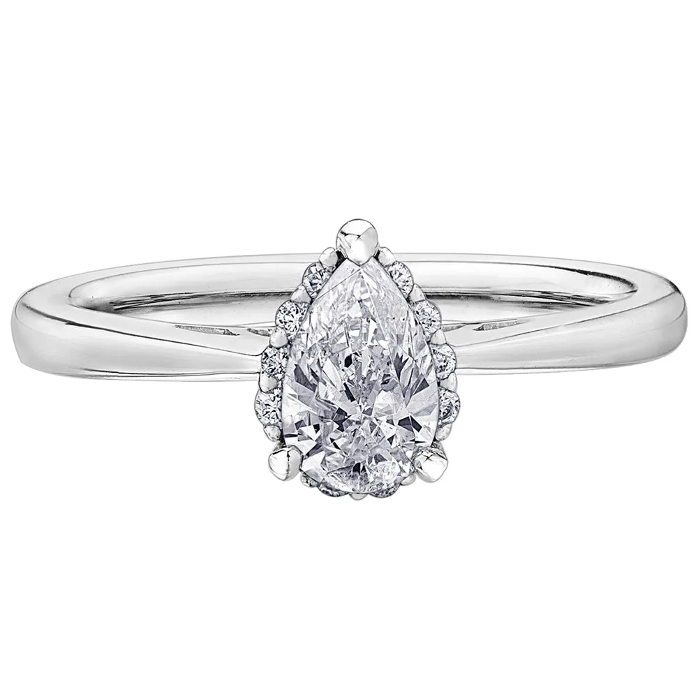 Stunning Pear Solitaire Engagement Ring