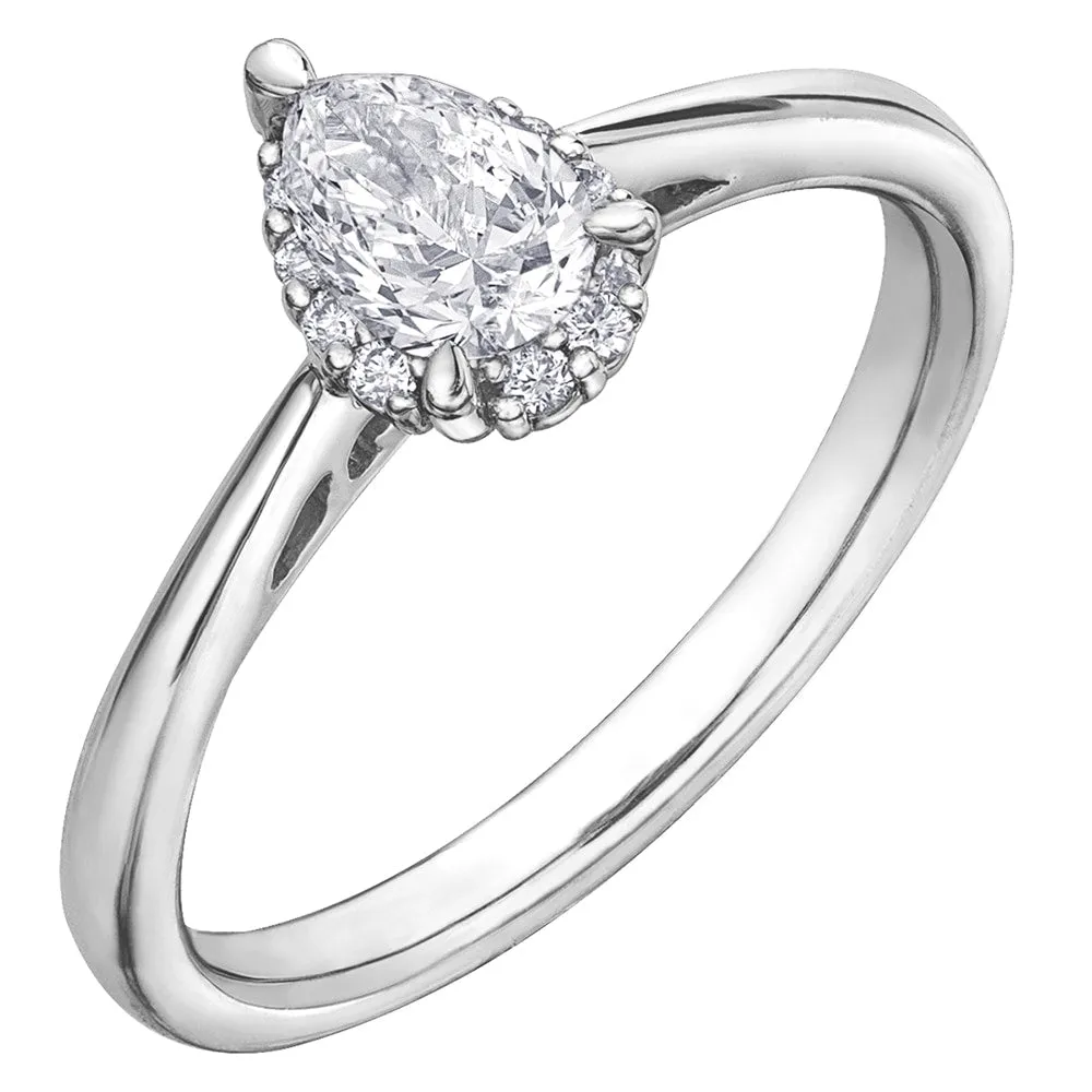 Stunning Pear Solitaire Engagement Ring