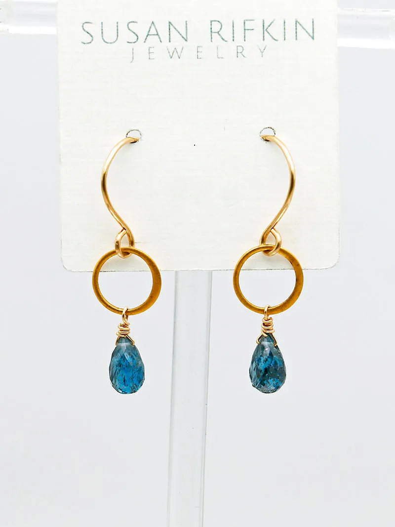 Susan Rifkin London Blue Topaz Teardrop Earrings | 14k Gold Filled