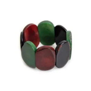 Tagua Women's Carved Ivory Red Bracelets