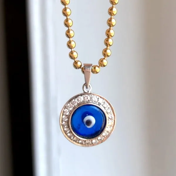 Vintage Diamond Evil Eye Pendant