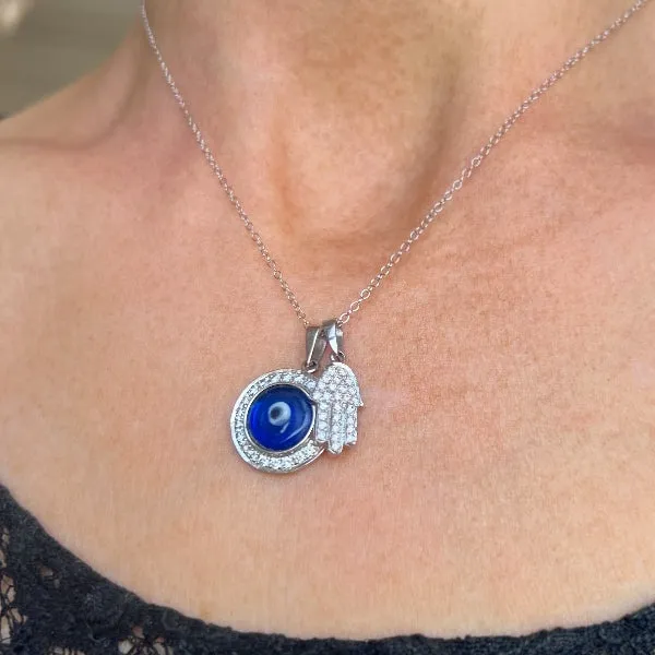 Vintage Diamond Evil Eye Pendant