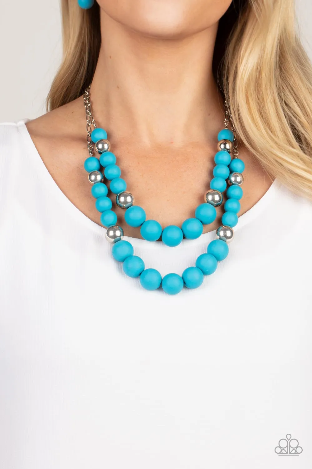 Vivid Vanity - Blue Necklace - Paparazzi Accessories