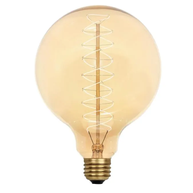 Westinghouse 0410900 40 Watt Incandescent G40 Decorative Amber - 2450 Kelvin - 110 Lumens - E26-Medium Base - 120 Volt - Box