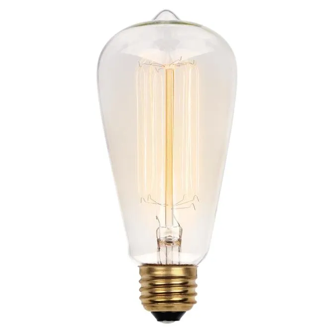 Westinghouse 0412000 40 Watt Incandescent ST20 Decorative Clear - 2450 Kelvin - Warm White - E26-Medium Base - 120 Volt - Card