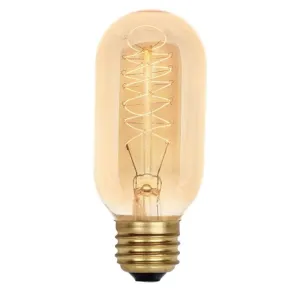 Westinghouse 0413800 60 Watt Incandescent T14 Decorative Amber - 2450 Kelvin - 120 Lumens - E26-Medium Base - 120 Volt - Card