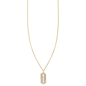 White Diamond Double Edge Razor Necklace