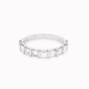 White Gold Baguette Anniversary Band