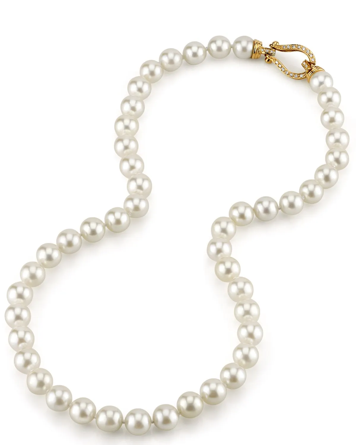 White Japanese Akoya Pearl Necklace, 8.5-9.0mm - AA  Quality