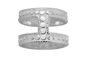 White Silver Gravity Ring