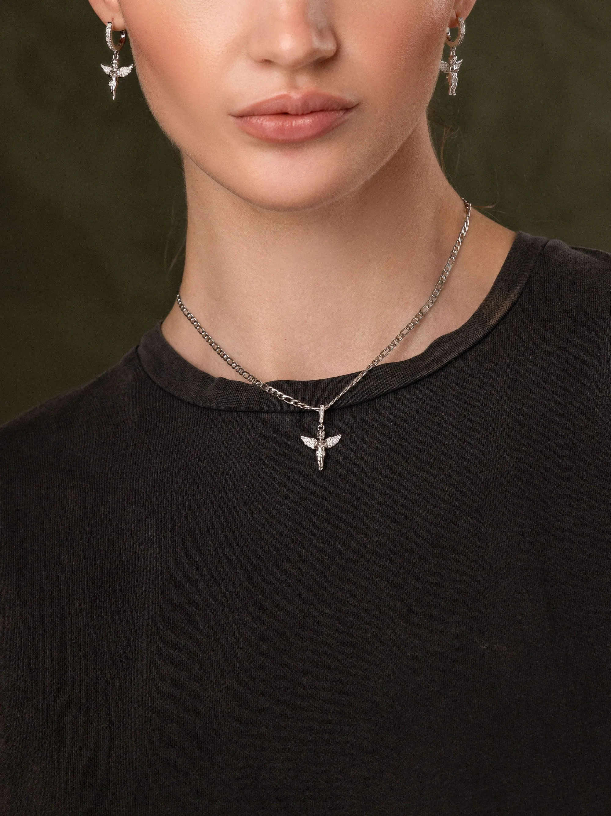 Women's Silver Angel Necklace