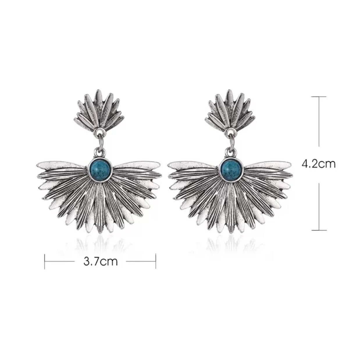 Yellow Chimes Earrings For Women Silver Toned Floral Designed Blue Stone Studded Eye-Catching Drop Earrings For Women and Girls